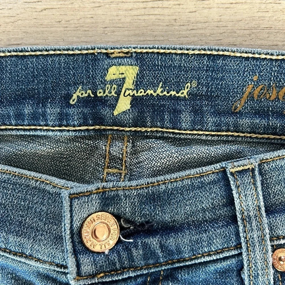 7FAMK josefina skinny boyfriend jeans size 25 distressed